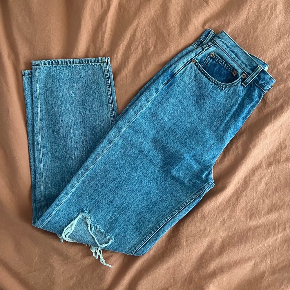 Still Here NYC Worn-In Childhood Jeans in Classic Blue